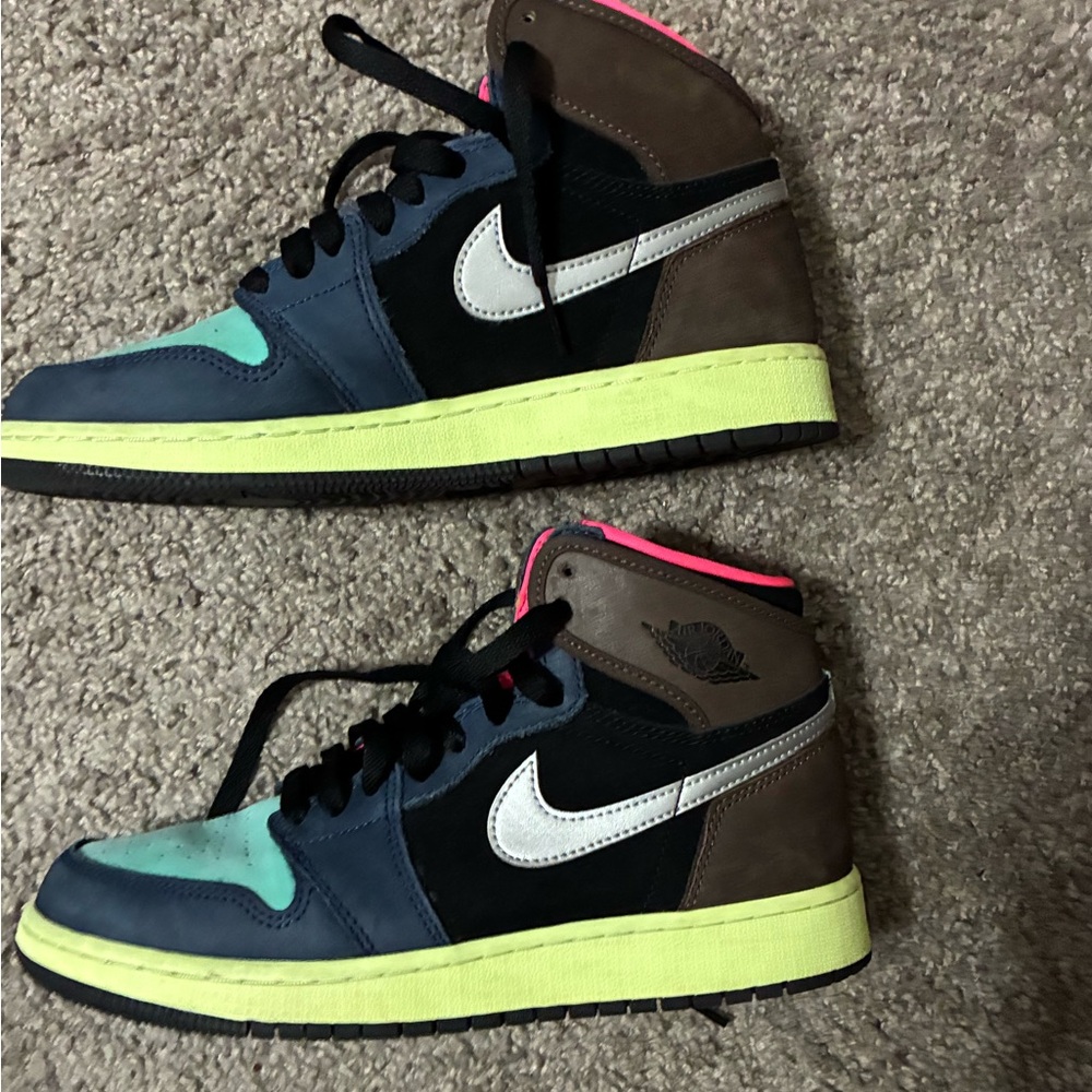 Multicolor High-Top Sneakers